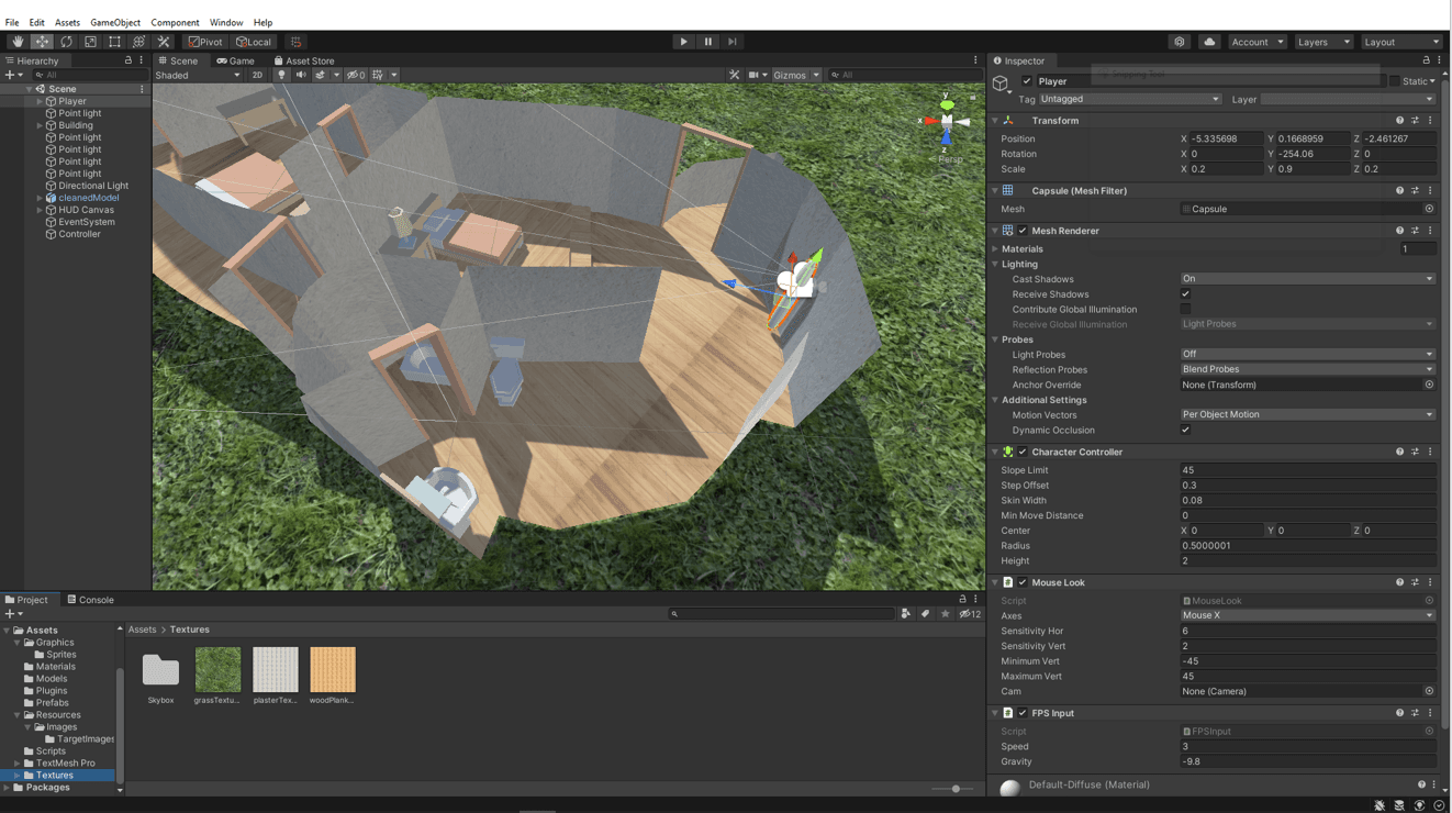 House 3D simulation in Unity